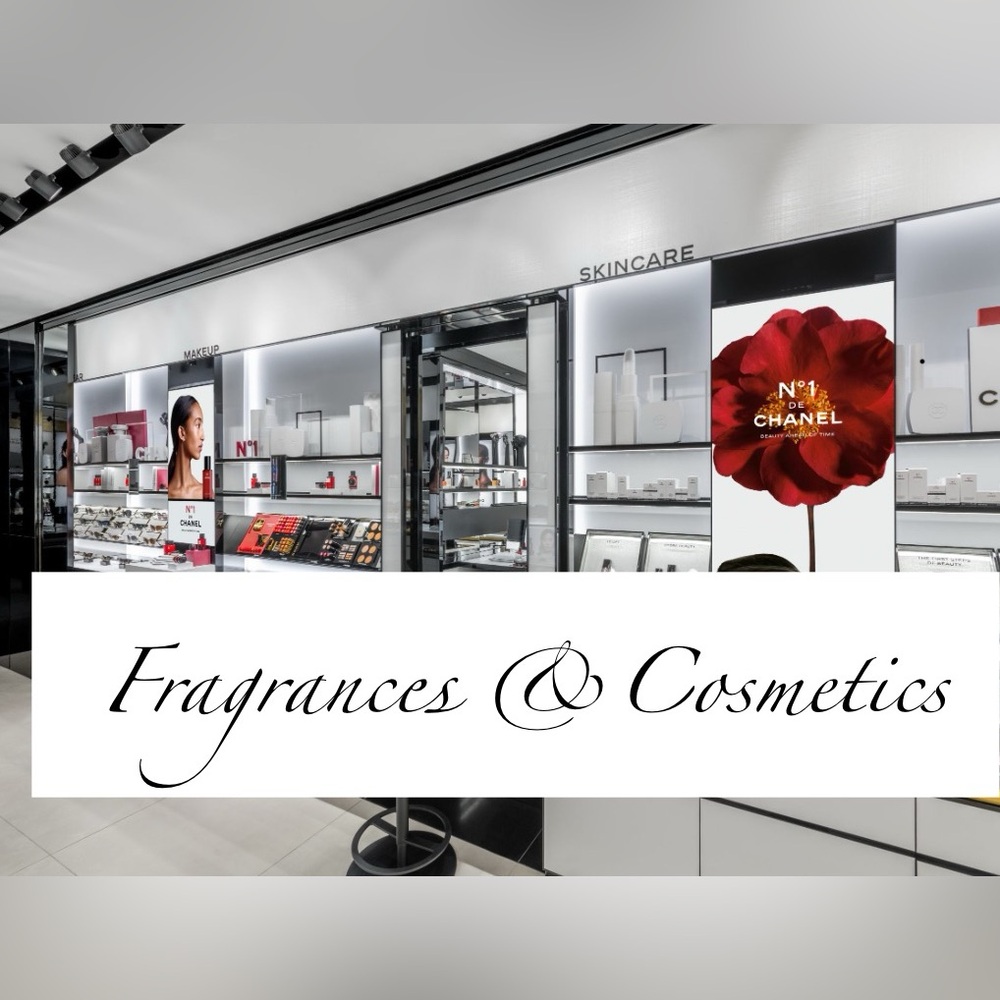 Fragrances, cosmetics, jewelry section